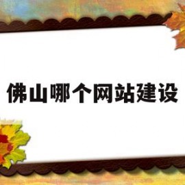 佛山哪个网站建设(佛山网站建设方案报价)