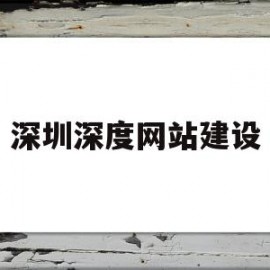 深圳深度网站建设(深圳深度网站建设公司)