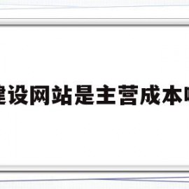 建设网站是主营成本吗(建设网站等于网络营销吗)