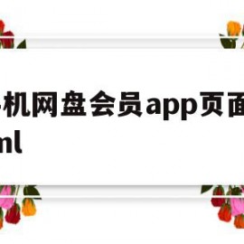 手机网盘会员app页面html(手机百度网盘会员中心)