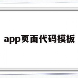 app页面代码模板(app页面代码模板怎么用)