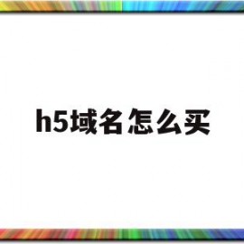 h5域名怎么买(h5页面的域名是什么意思)