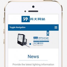 (自适应手机版)响应式外贸灯具网站pbootcms模板
