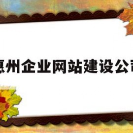 惠州企业网站建设公司(成都的企业网站建设公司)