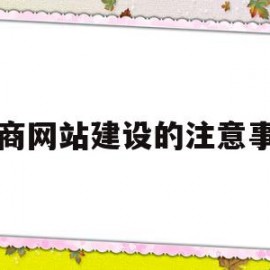 电商网站建设的注意事项(电商网站建设的注意事项包括)