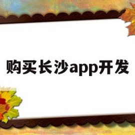 购买长沙app开发(长沙app开发定制外包)