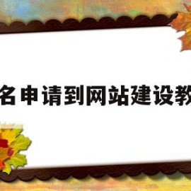 域名申请到网站建设教程(网址申请域名)