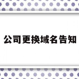 公司更换域名告知(域名如何变更公司名称)