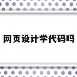 网页设计学代码吗(网页设计是什么课程)