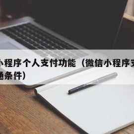 微信小程序个人支付功能（微信小程序支付功能开通条件）