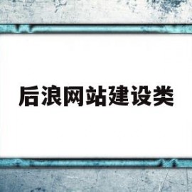 后浪网站建设类(后浪信息技术有限公司)