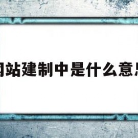 网站建制中是什么意思(网站建设是什么?)