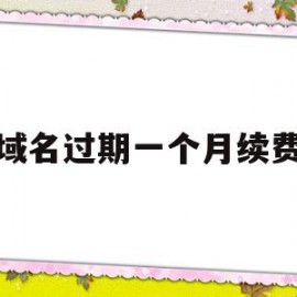 域名过期一个月续费(域名过期一个月续费可以吗)