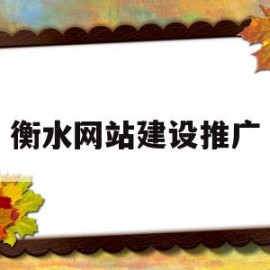 衡水网站建设推广(衡水网站建设推广公司)