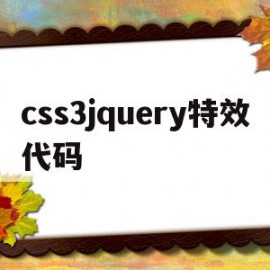 包含css3jquery特效代码的词条