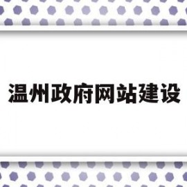 温州政府网站建设(政府网站建设存在的问题及建议)