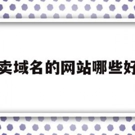 卖域名的网站哪些好(卖域名的网站哪些好用)