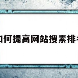 如何提高网站搜素排名(提高网站搜索排名的方法)