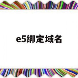 e5绑定域名(ecs怎么绑定域名)