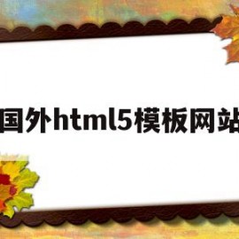 关于国外html5模板网站的信息