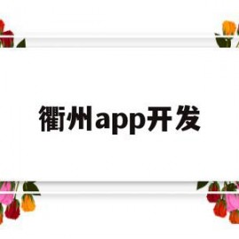 衢州app开发(衢州app开发公司)