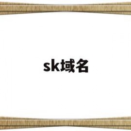 sk域名(sk域名注册)