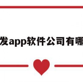 开发app软件公司有哪些(开发app软件公司有哪些公司)