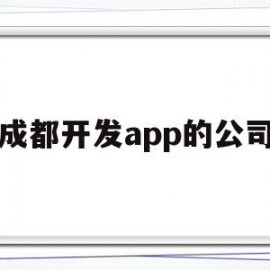 成都开发app的公司(成都开发app公司哪家好)