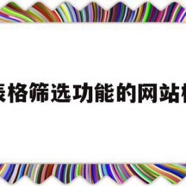 带表格筛选功能的网站模板(带表格筛选功能的网站模板有哪些)