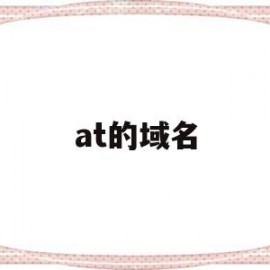 at的域名(aftr域名)