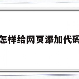 怎样给网页添加代码(怎样用代码给网页添加文字)