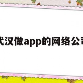 武汉做app的网络公司(武汉做app的网络公司有哪些)