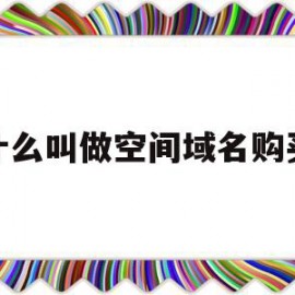 什么叫做空间域名购买(域名空间费用是什么意思啊)