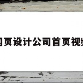 网页设计公司首页视频(网页设计怎么把视频加进去)