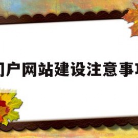 门户网站建设注意事项(门户网站建设方案怎么写)