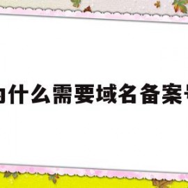 为什么需要域名备案号(为什么要进行域名的备案)