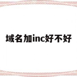 域名加inc好不好(域名带好吗)