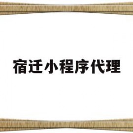 宿迁小程序代理(小程序代理公司哪家好)