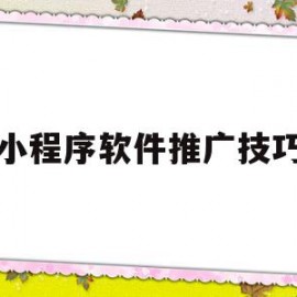 小程序软件推广技巧(小程序推广的十种方式)