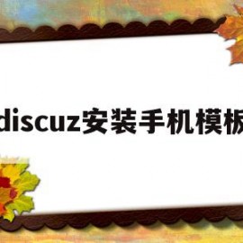 discuz安装手机模板(discuz模板下载)