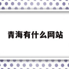 青海有什么网站(青海以什么族为主)