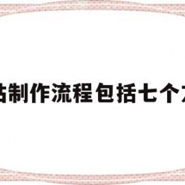 网站制作流程包括七个方面(网站制作流程包括七个方面内容)