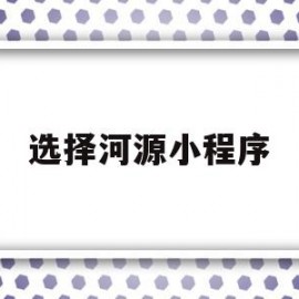 选择河源小程序(河源微信免费便民平台)