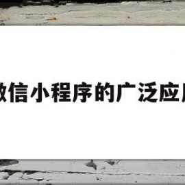 微信小程序的广泛应用(讲一下微信小程序的应用)