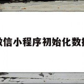 微信小程序初始化数据(小程序初始化数据启动页)