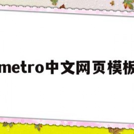 metro中文网页模板(metro online)