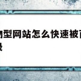 购物型网站怎么快速被百度收录(购物型网站怎么快速被百度收录呢)