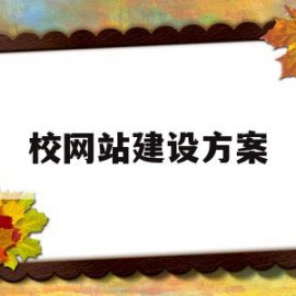 校网站建设方案(学院网站建设策划书)