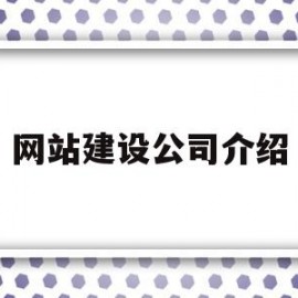 网站建设公司介绍(网站建设公司介绍范文)