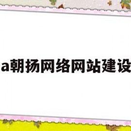 a朝扬网络网站建设(辽宁网络网站建设优势)